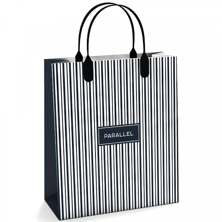Пакет бумажный с ручкой "Параллель" 23*27 арт.ПОД66631