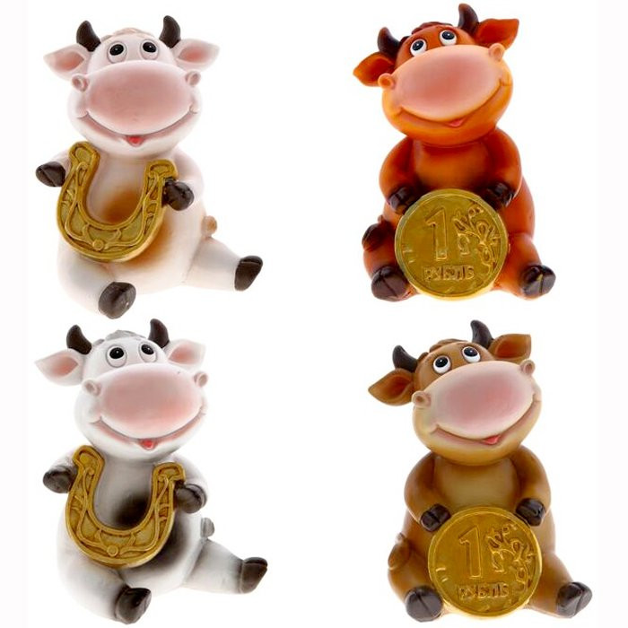 Копилка СГ "Коровка" 10,5см в ассортименте арт.753526