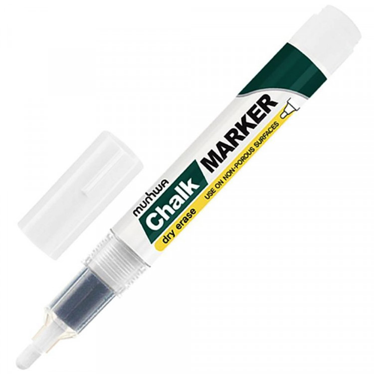 Маркер меловой MunHwa 3мм белый арт.СМ-05