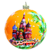 Шар стекло 10см "Храм Василия Блаженного 2" серия ВС п/у арт.КУ-100-214120/п
