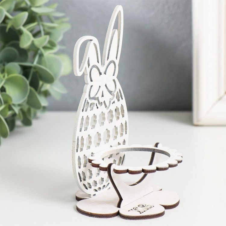 ПАСХА Подставка для яиц "Заяц" 7*7*12см белый арт.9525874 ПАСХА Подставка для яиц "Заяц" 7*7*12см белый арт.9525874