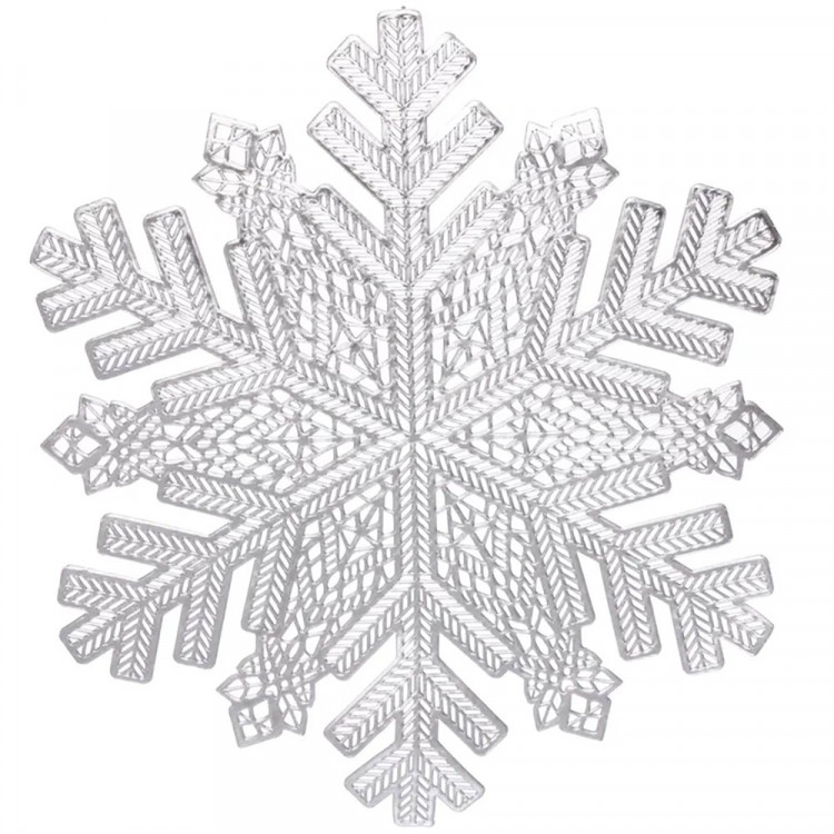 Салфетка сервировочная ПВХ "Снежинка" 44,5см цв.серебро арт.898-160