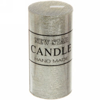 Свеча столбик "New Star ZD-073" 05*10см цв.серебро арт.114-144 Свеча столбик "New Star ZD-073" 05*10см цв.серебро арт.114-144